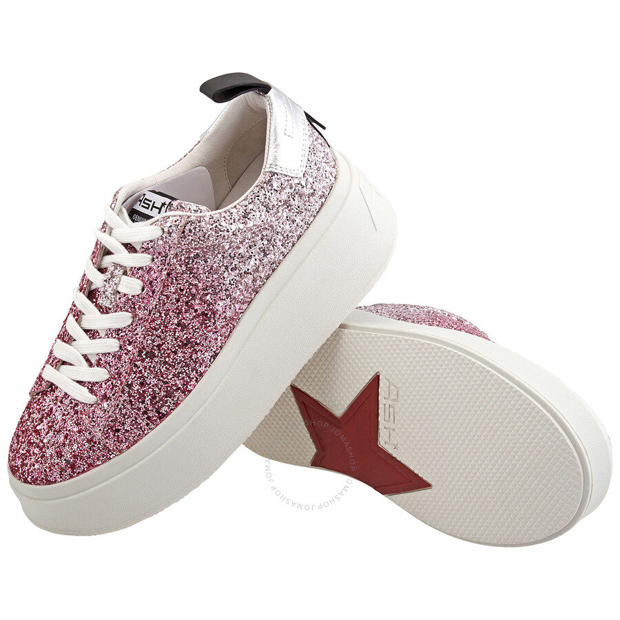 Pink glitter sneakers womens Clearance