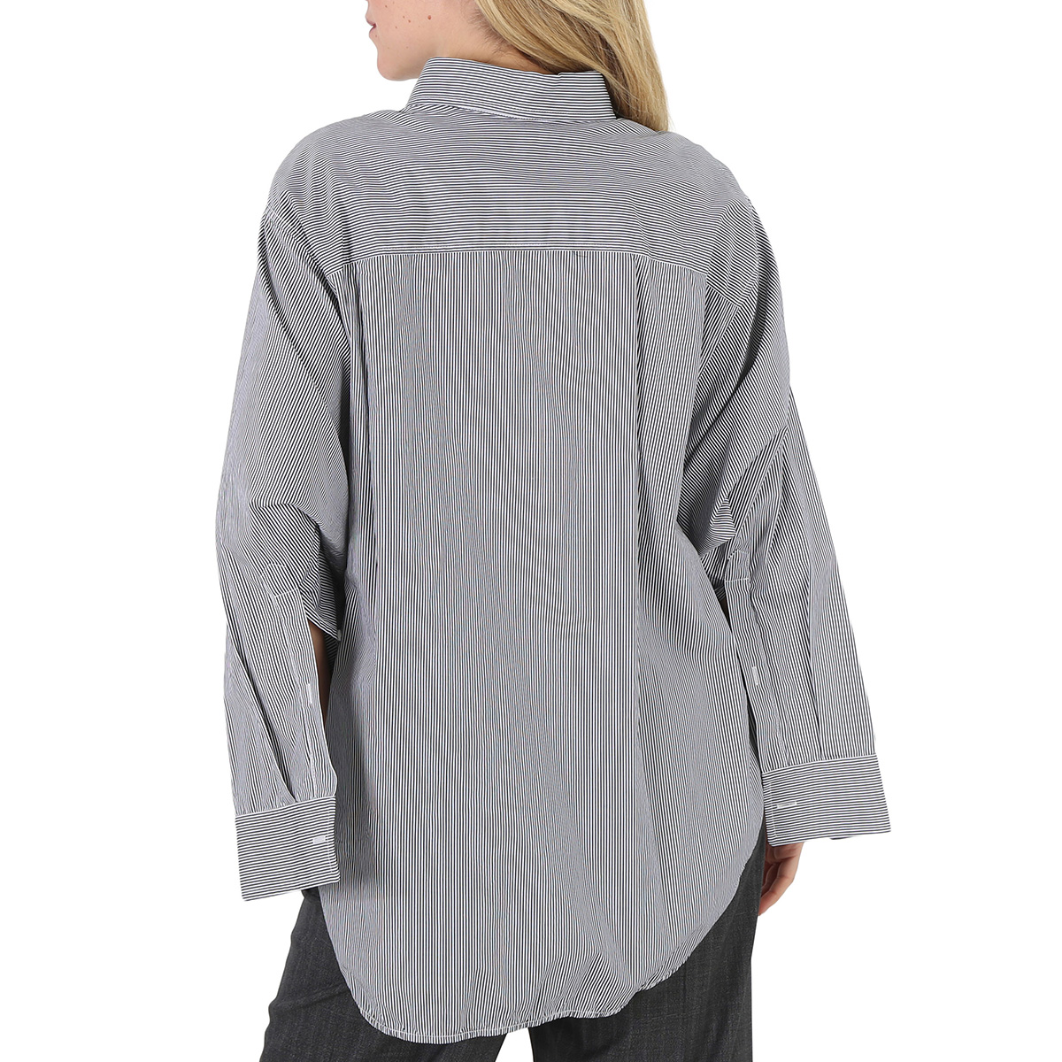 balenciaga poplin pinstripe shirt