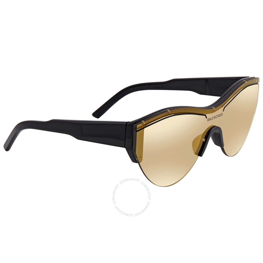 Balenciaga Gold Semi Rimless Unisex Sunglasses BB0004S 006 99