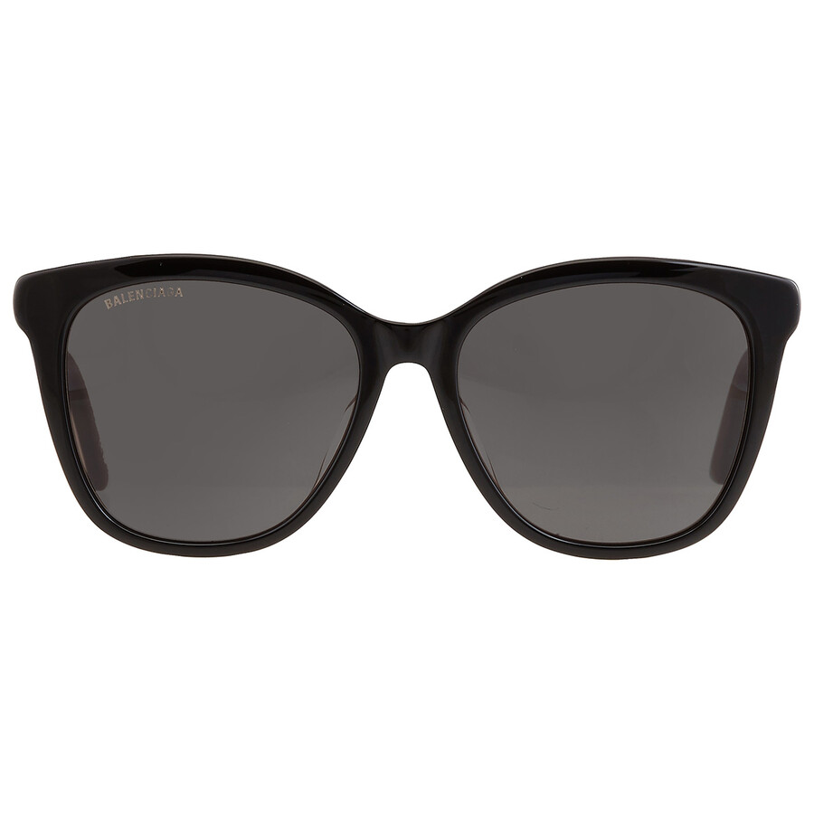 Balenciaga Grey Butterfly Ladies Sunglasses BB0183SA001 57 BB0183SA