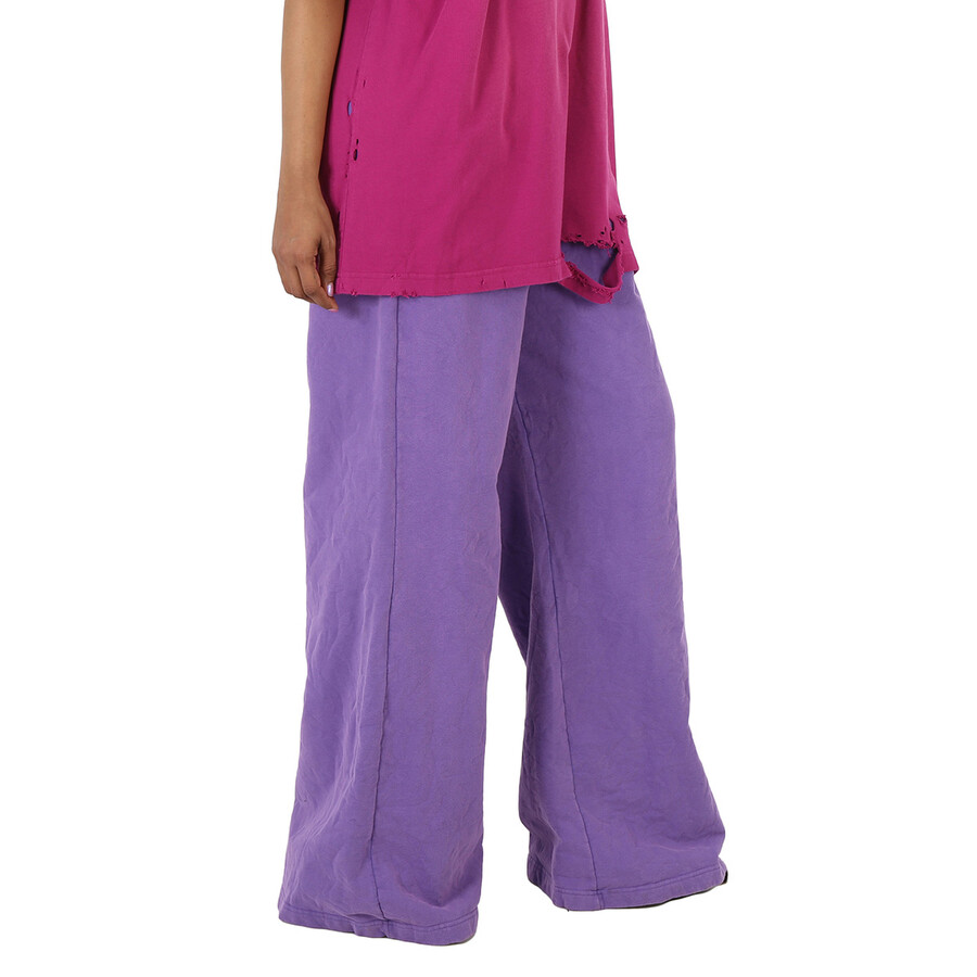 Balenciaga Ultraviolet Creased Effect Extra Long Lounge Pants, Size XX
