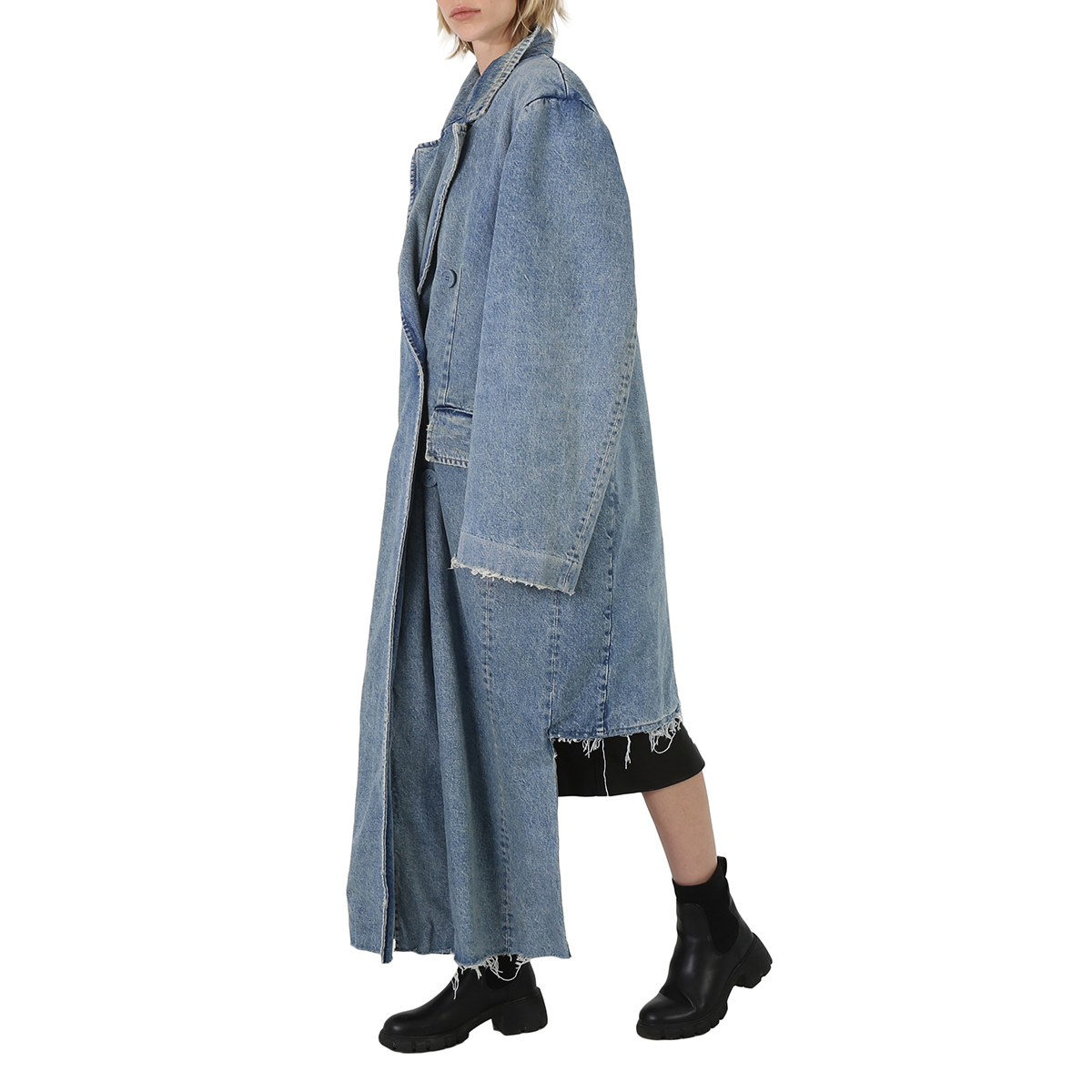 5292 Dark Blue Plus Size Coat main image 1
