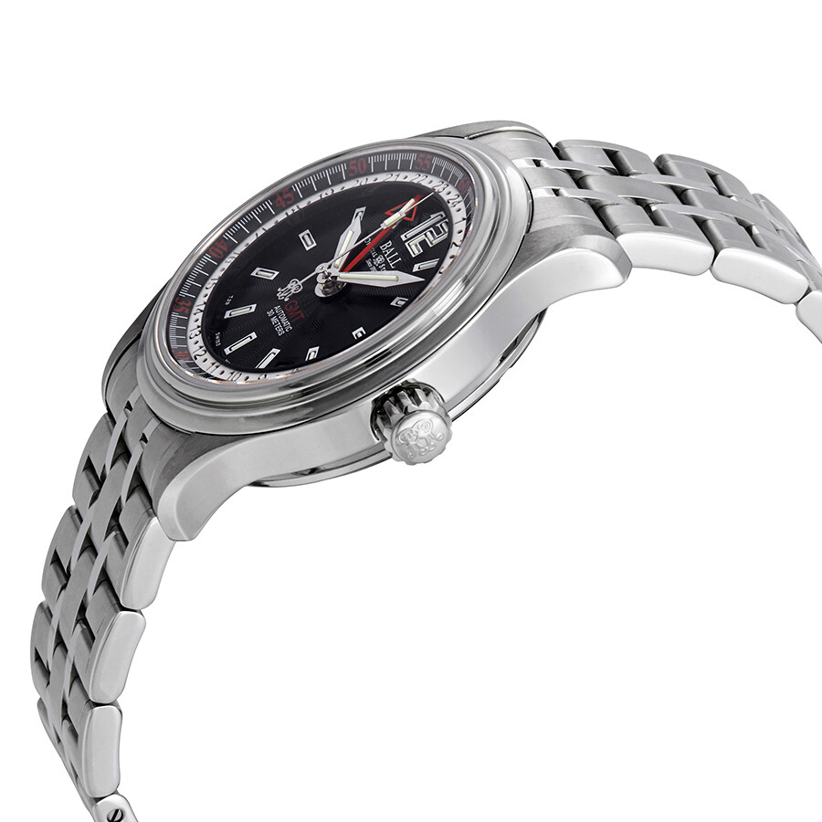 Ball Trainmaster GMT Automatic Black Dial Men's Watch GM1038CSJBK