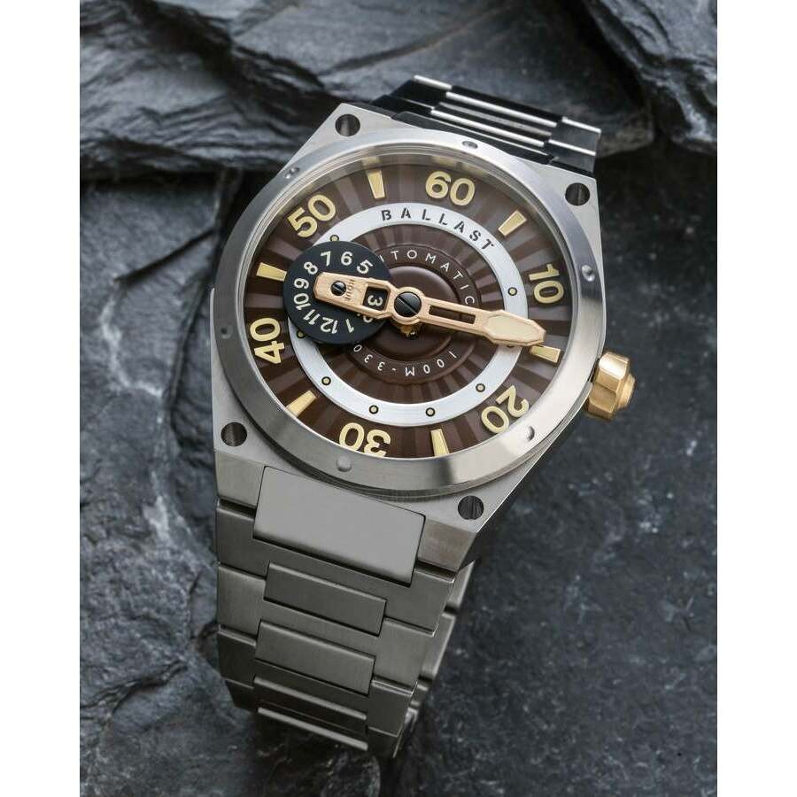 Ballast Valiant Brown Dial Men's Watch BL314744 194595025941