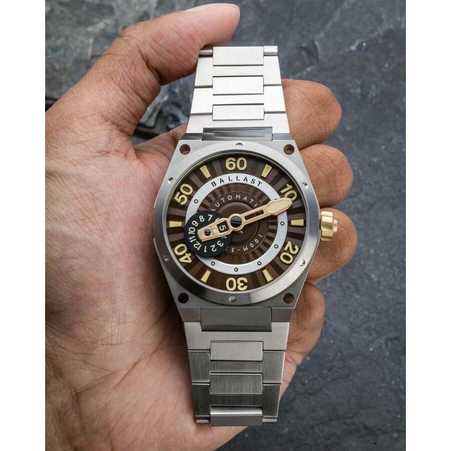 Ballast Valiant Brown Dial Men's Watch BL314744 194595025941