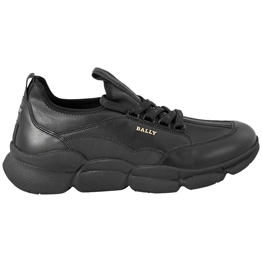 Black leather trainers size 8 clearance