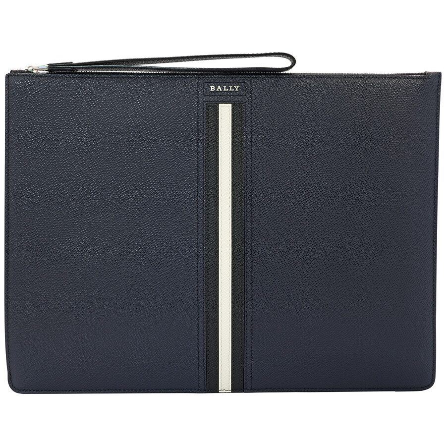 Bally Men's Stripe Detail Clutch Bag 6232053 7612501483256 Handbags