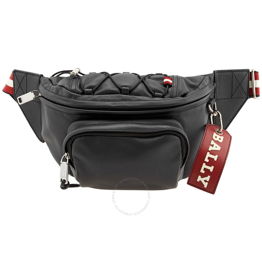 Bally Men's Sully Black Leather Bum Bag 6228675 Handbags