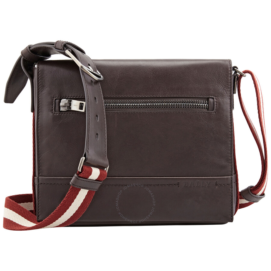 Bally Tamrack Leather Messenger Bag Chocolate 6214307 7612510062701