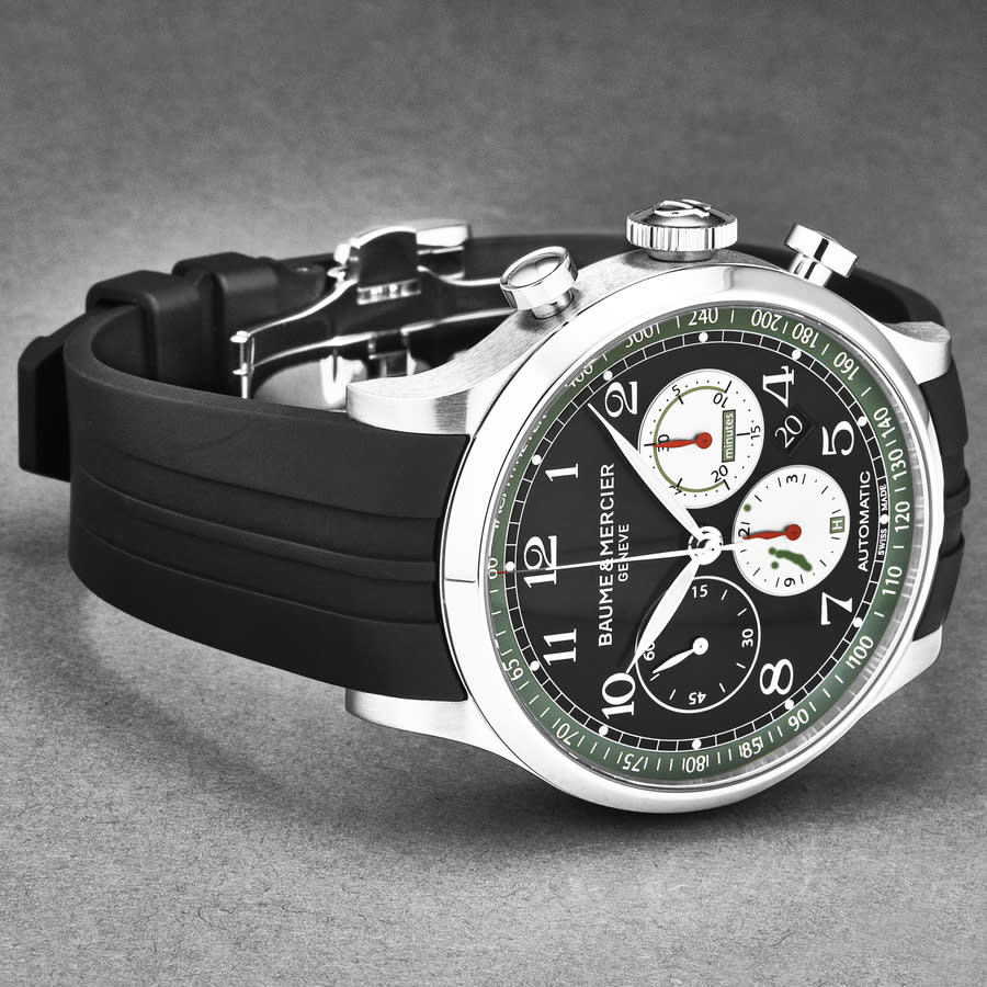 Baume Et Mercier Capeland Chronograph Automatic Black Dial Men's Watch  M0A10304 - Baume u0026 Mercier, Capeland - Jomashop