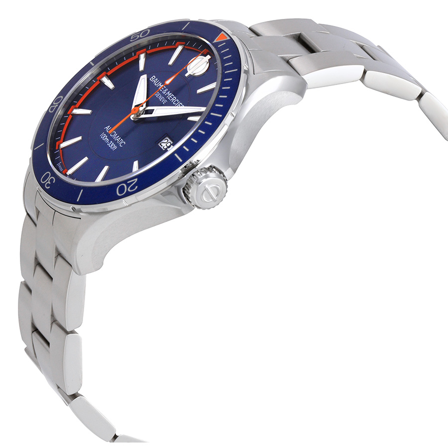 Baume Et Mercier Clifton Automatic Blue Dial Men's Watch MOA10378 MOA10378  7613268825228 - Baume \u0026 Mercier, Clifton - Jomashop