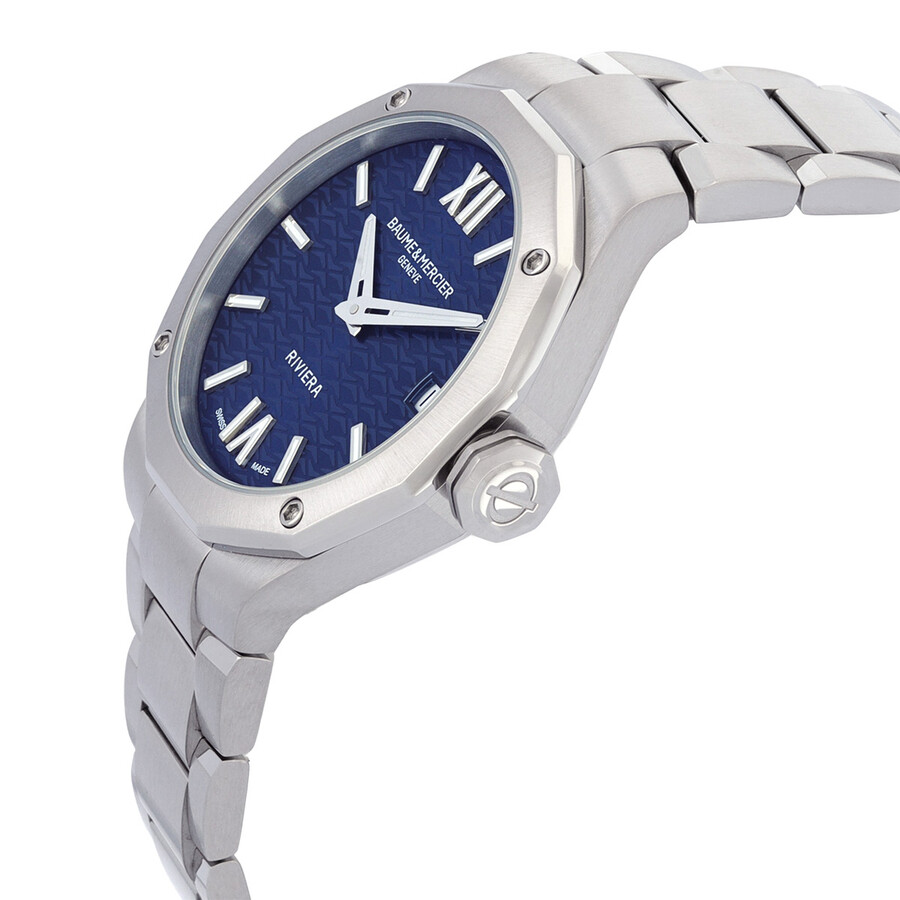 Baume Et Mercier Riviera Quartz Blue Dial Ladies Watch M0A10727 ...