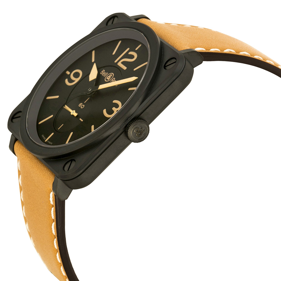 Bell And Ross Aviation Black Dial Tan 