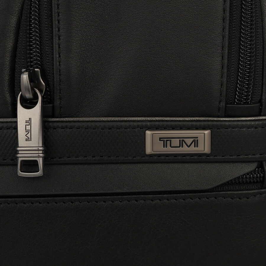 Tumi Black Leather Alpha 3 Expandable Organizer Laptop Brief 9603141DL3