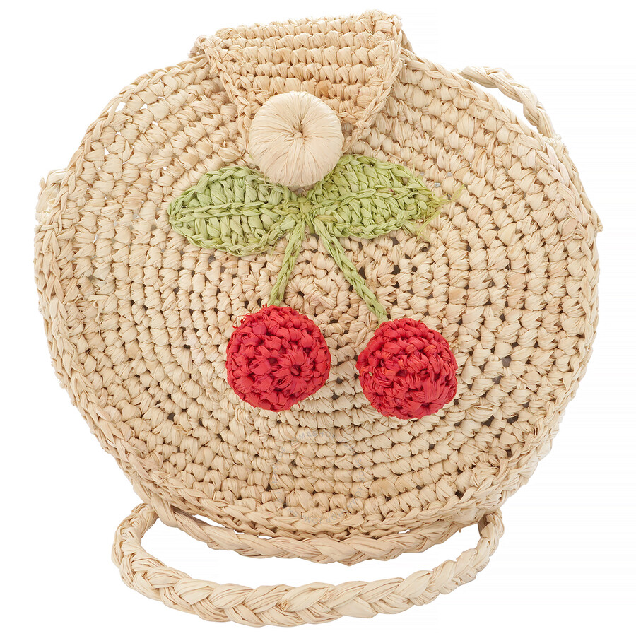 Bonpoint Kids Natural CherryApplique Crossbody Bag S02GBAWO0501006 3605794880189 Handbags