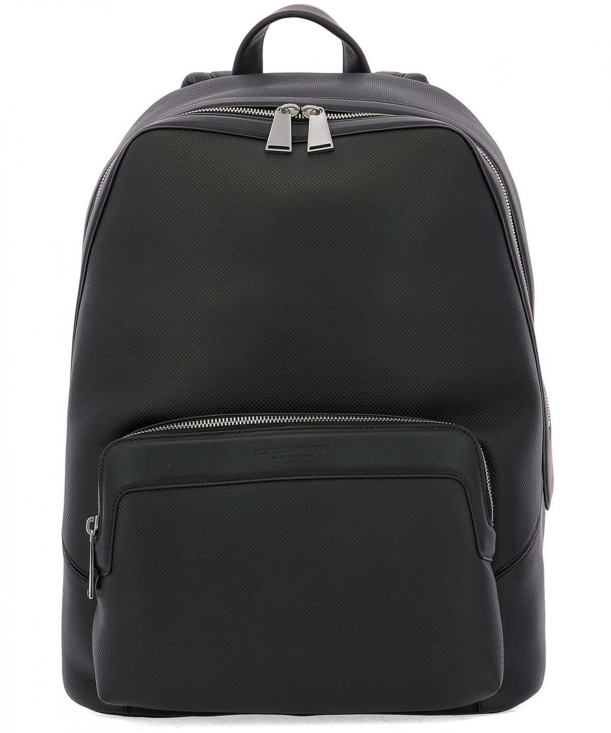 bottega veneta black men s marco polo textured backpack