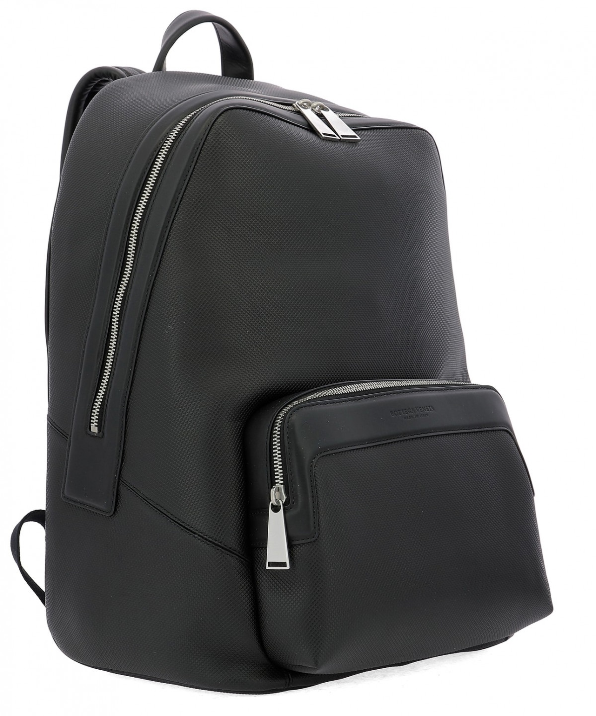 bottega veneta black men s marco polo textured backpack