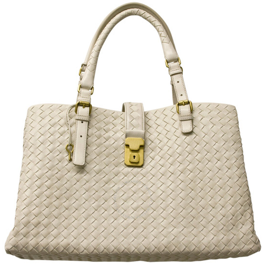 Bottega Veneta Woven Cream Leather Expandable Large Tote 171265/VFEF1/9541