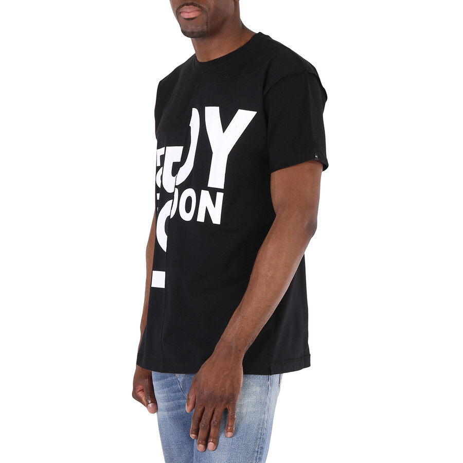 Boy London Black Cotton Boy London Upcycled Tshirt, Size Medium BOY