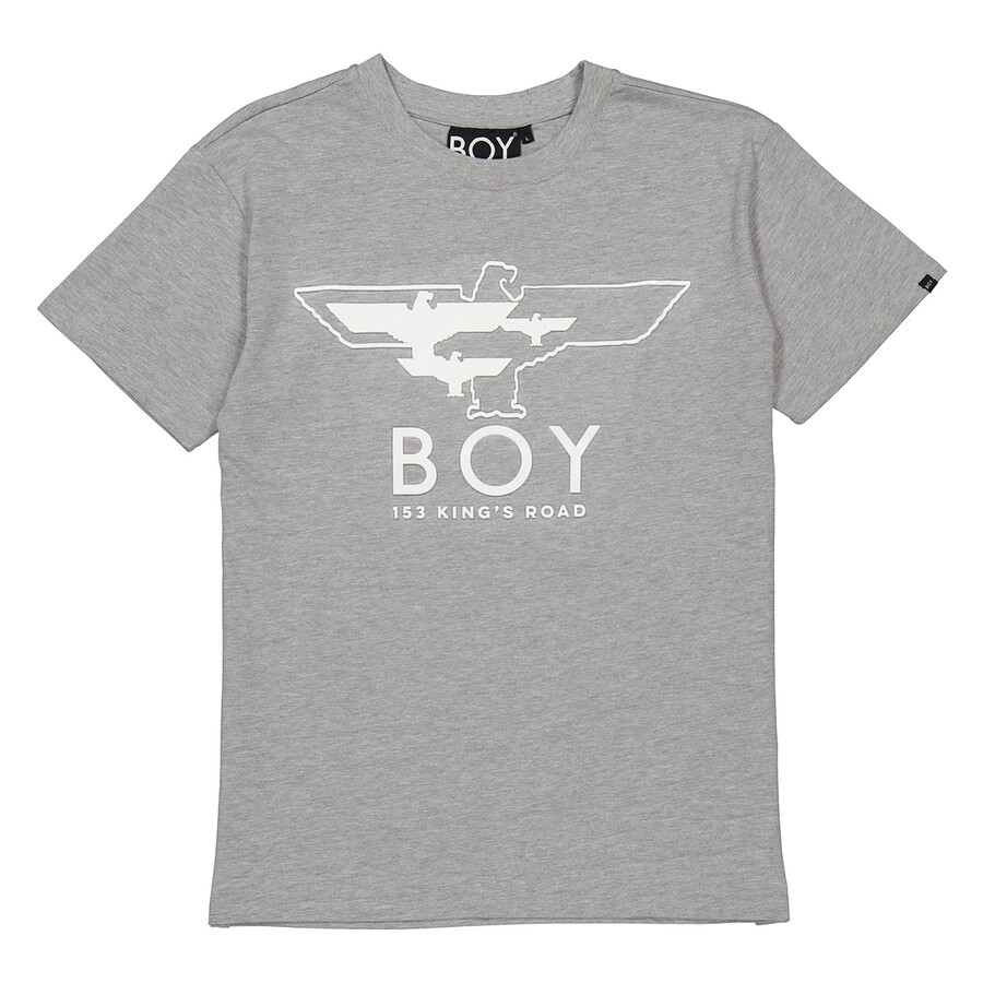 Boy London Grey Cotton Boy Myriad Eagle Tshirt, Size Large BOY MYRIAD EAGLE TEEGREY Apparel