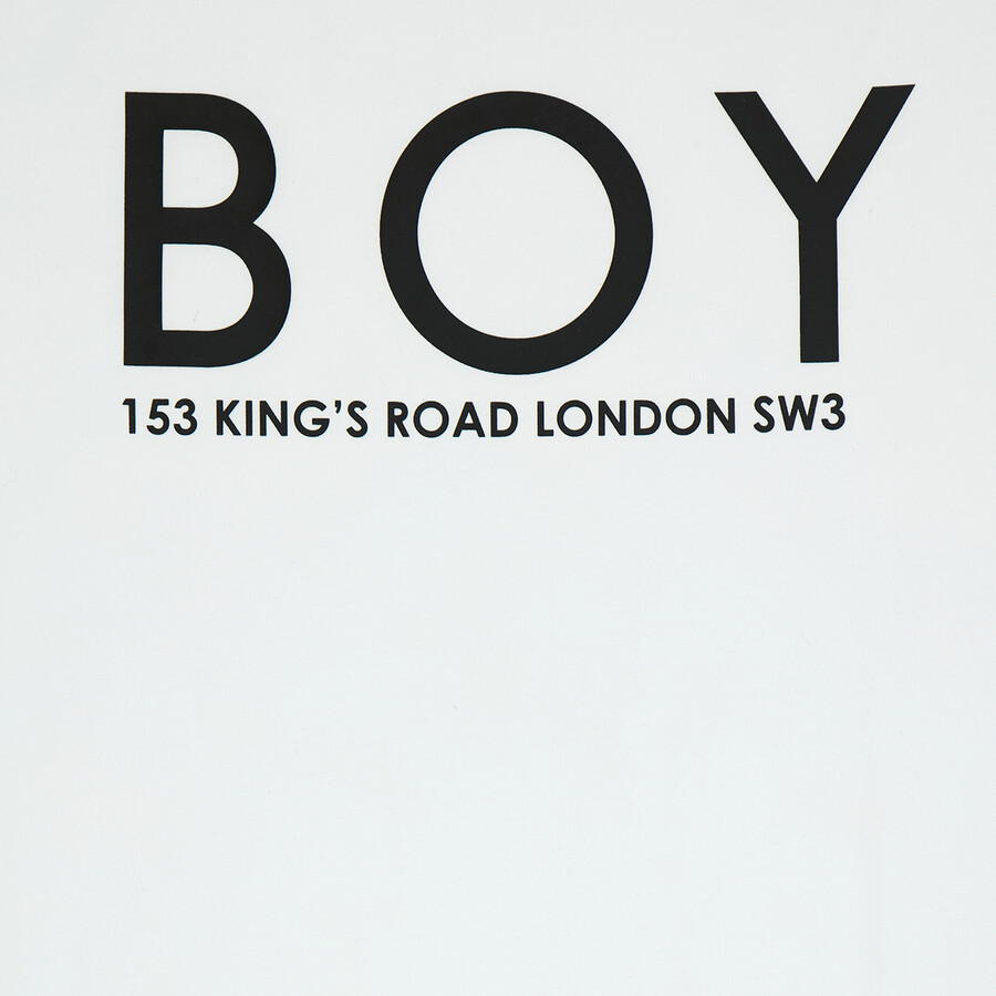 Boy London Men's White Kings Road Tshirt, Size XSmall BOY KINGS ROAD