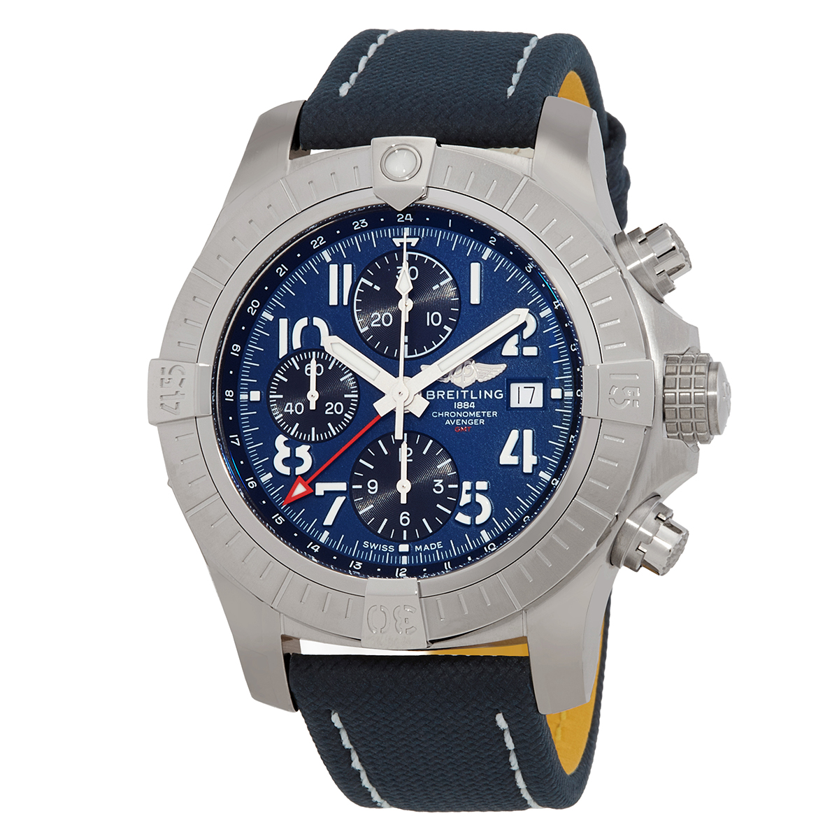 breitling-avenger-chronograph-gmt-automatic-chronometer-blue-dial-men-s