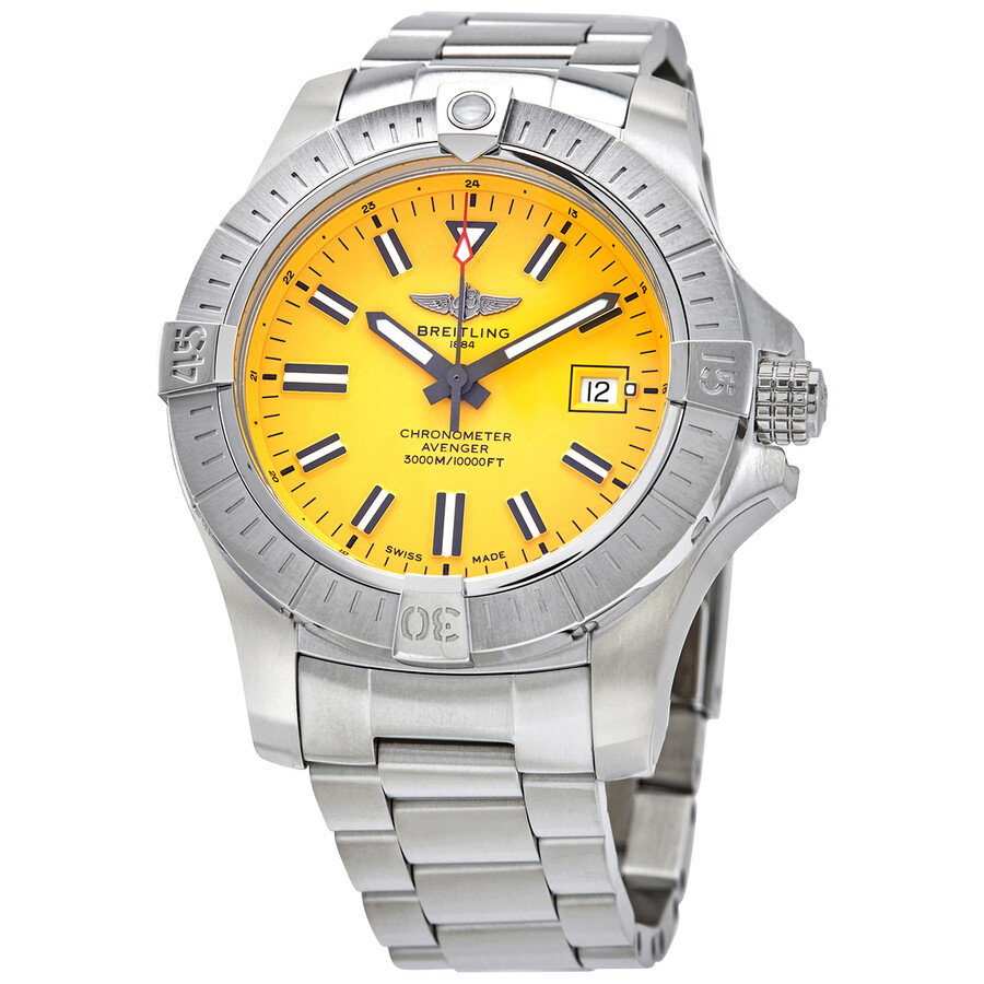yellow breitling watch