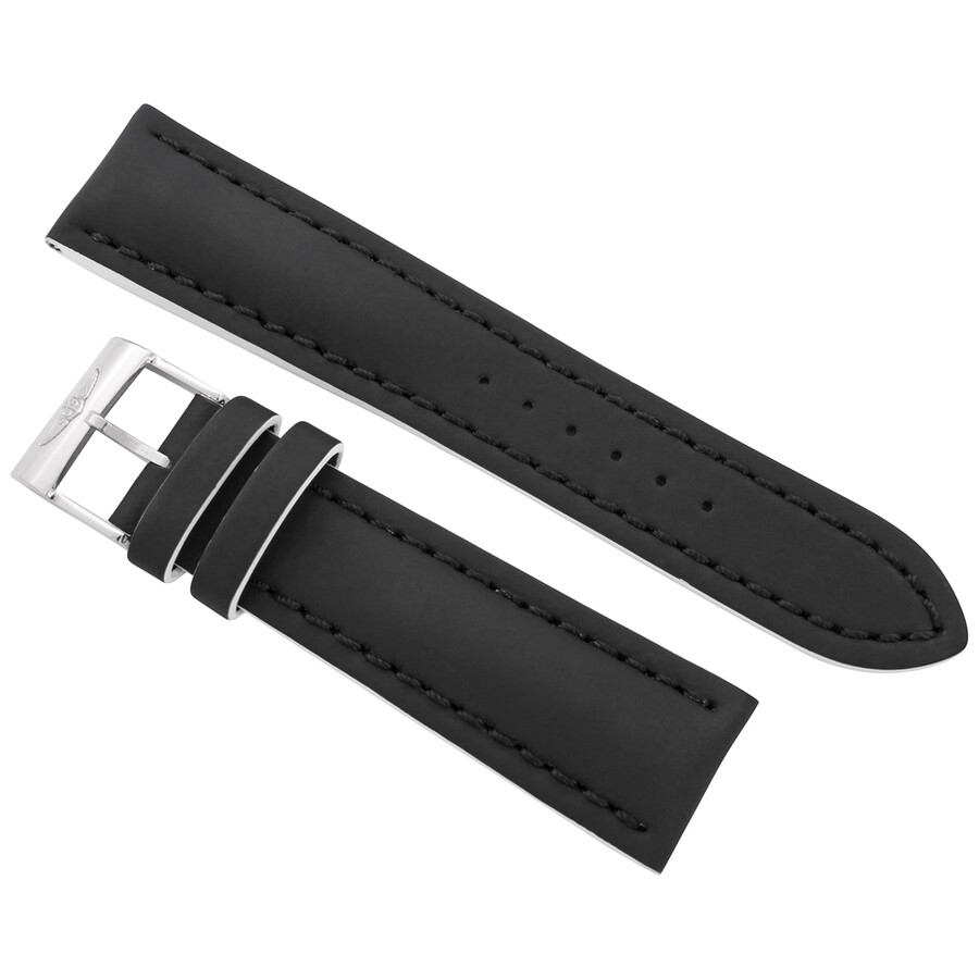 Breitling Black Leather Watch Band Strap 24mm 20mm 231XA20BA.1