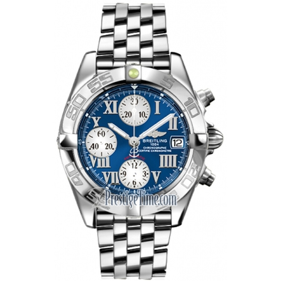 Breitling Chrono Galactic Blue Dial Stainless Steel Automatic Men's