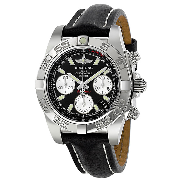 Breitling Chronomat 41 Automatic Black Dial Men's Watch AB014012-BA52BKLT  AB014012-BA52 845960041287 - Chronomat, Chronomat 41 - Jomashop