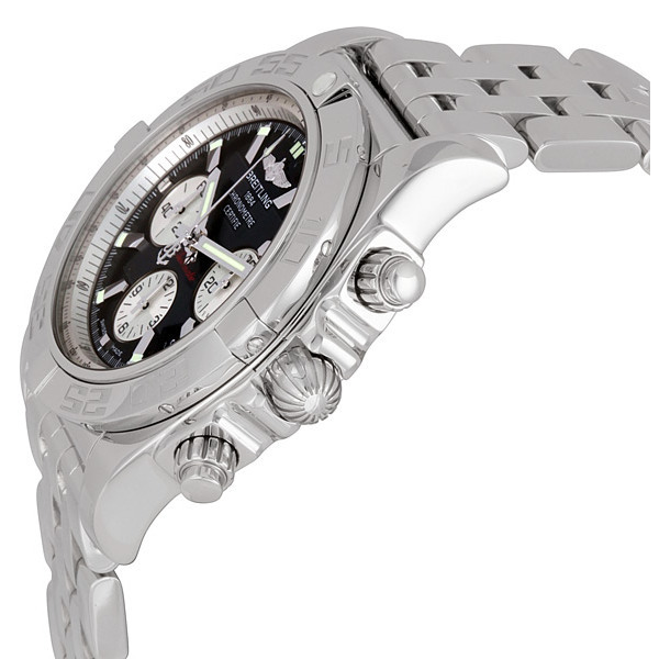 Breitling Chronomat 44 Black Dial Men's Watch AB011012-B967SS AB011012-B967-375A  845960003346 - Watches, Breitling - Jomashop