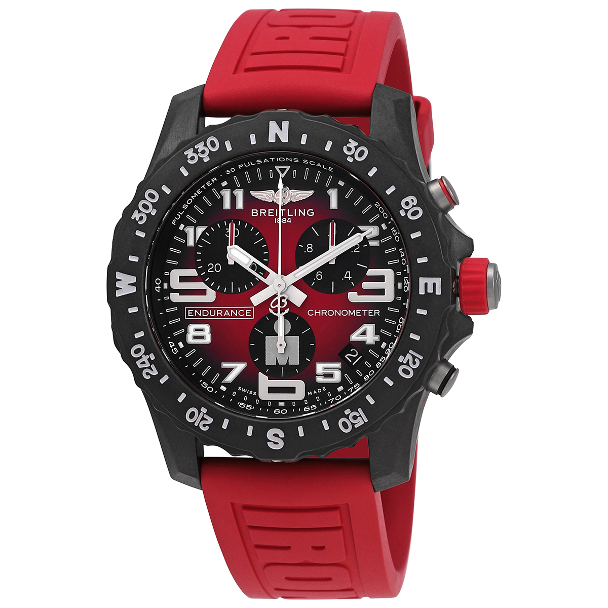 Breitling Endurance Pro Chronograph Quartz Chronometer Red Dial Men's Watch  X823109A1K1S1 - Watches - Jomashop