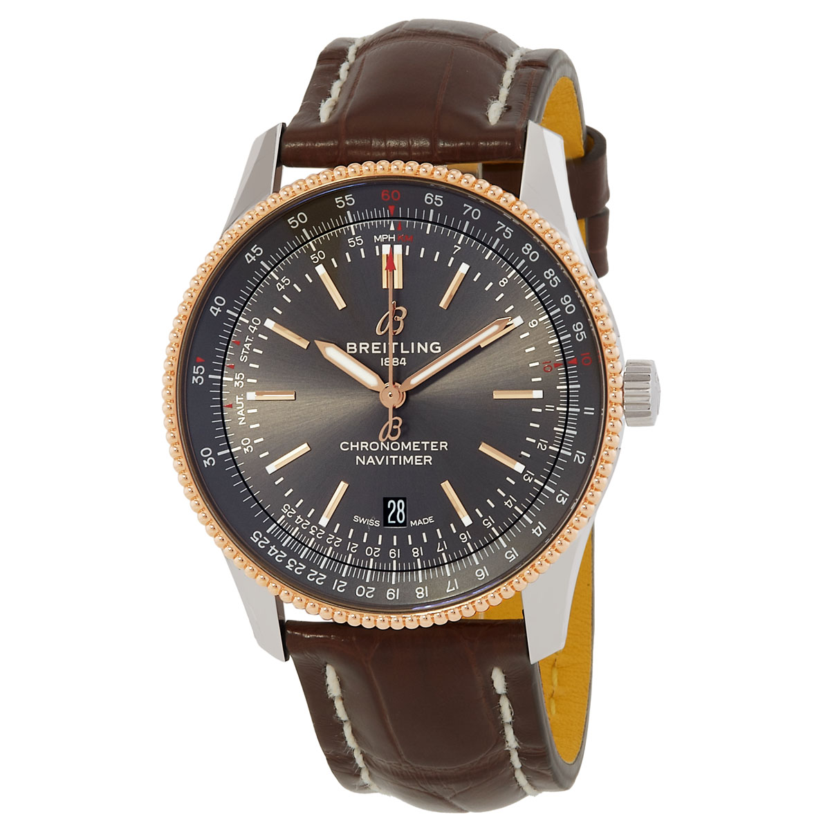Breitling Navitimer Automatic 41mm White Dial Stainless Steel Mens Watch - A17326211G1A1