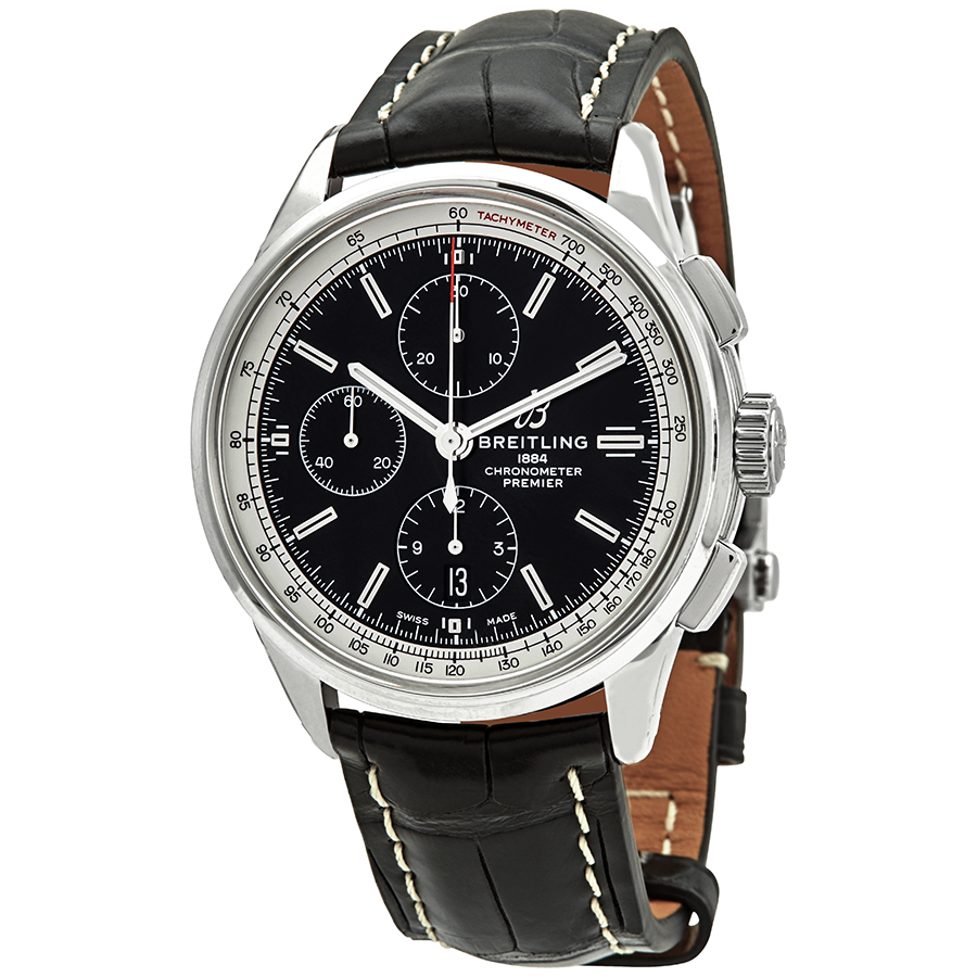 Breitling Premier Chronograph Automatic Chronometer Black Dial Men's Watch  A13315351B1P1 842047169711 - Watches, Premier - Jomashop