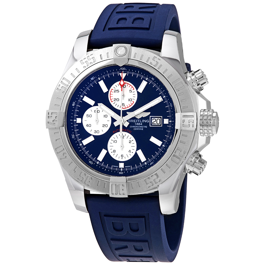 Breitling Super Avenger II Chronograph Automatic Blue Dial Men's Watch  A13371111C1S2 842047169759 - Avenger, Avenger - Jomashop