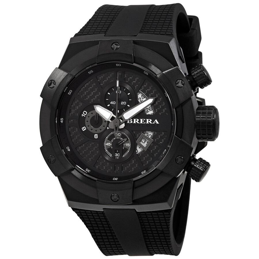 Brera Orologi Supersportivo Chronograph Quartz Black Dial Men's Watch  BRSSC4903 - Watches - Jomashop