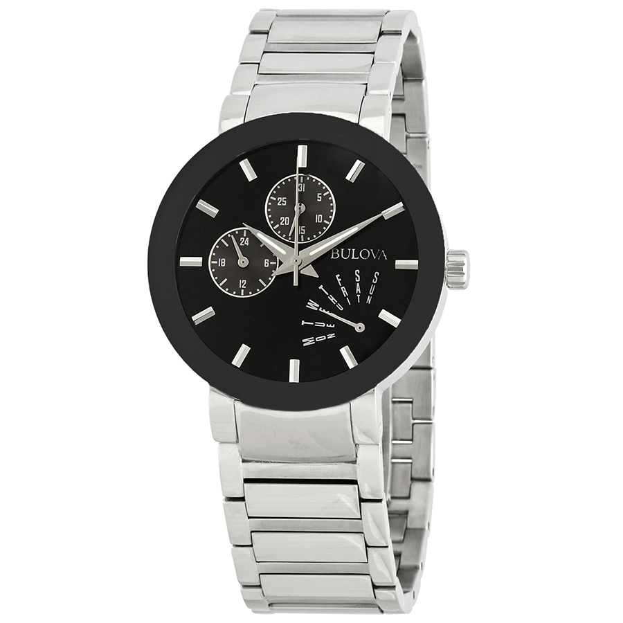 Bulova Bracelet Quartz Black Enamel Dial Men's Watch 96C105 042429458567 -  Watches, Bracelet - Jomashop