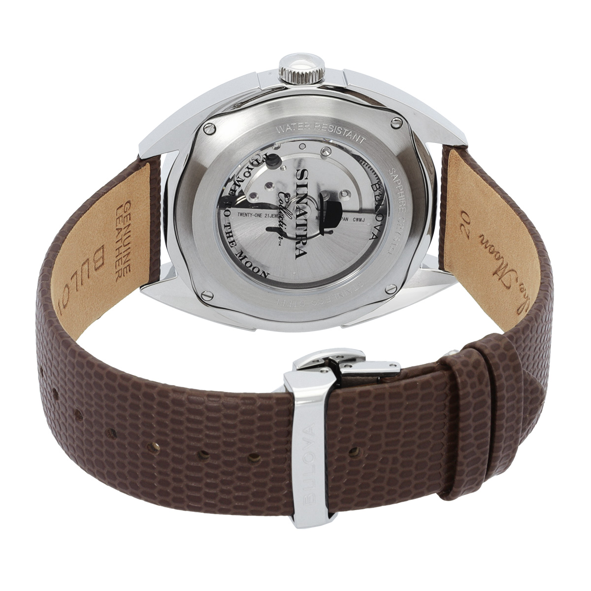 Bulova Orologio Automatico 96B348 'Fly Me To The Moon' - Ispirato A Frank Sinatra, Cassa Acciaio, Quadrante Nero