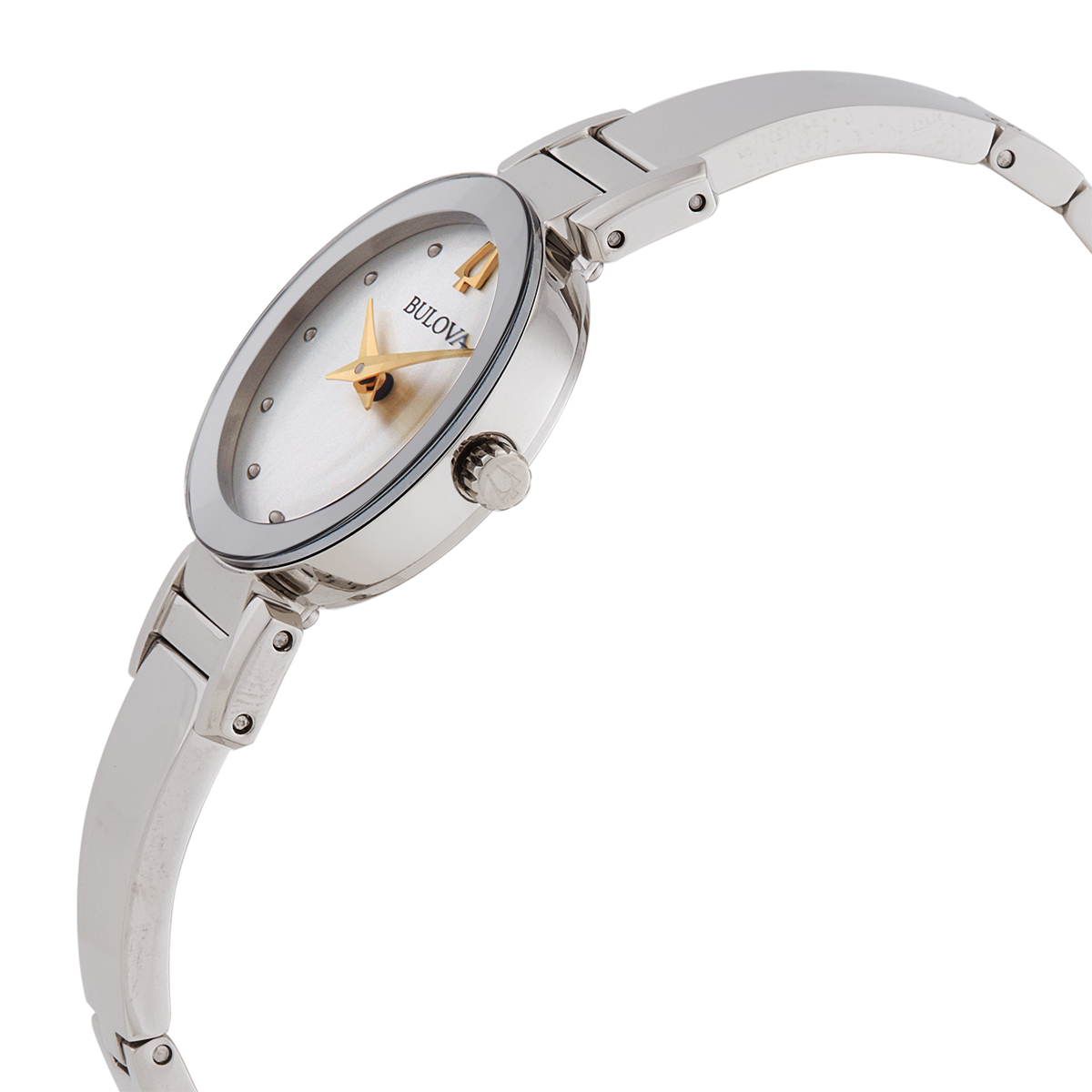 Bulova Modern Quartz Diamond Silver Dial Ladies Watch 96P241 ...