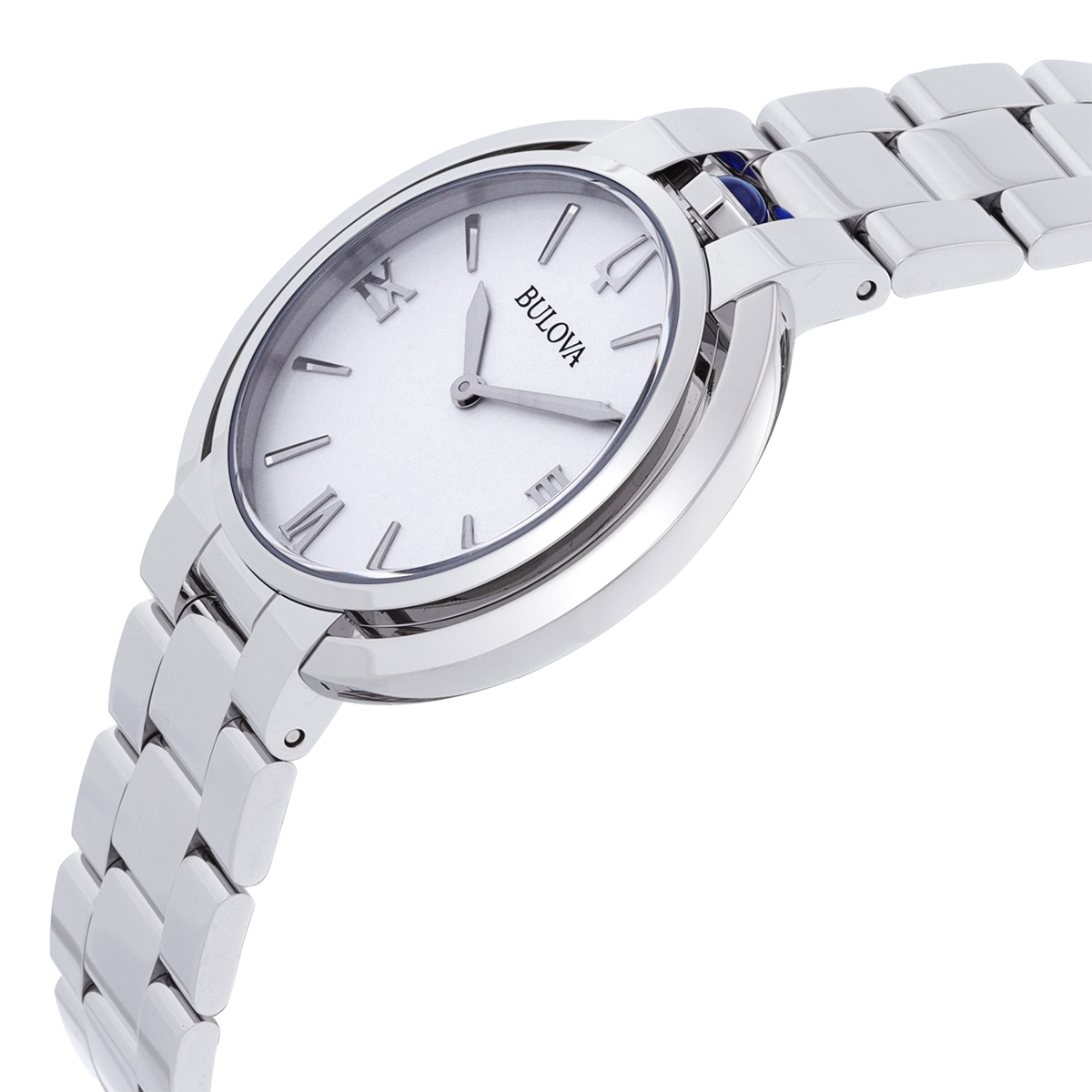 Bulova Rubaiyat Quartz White Dial Ladies Watch 96L306 042429590687 ...