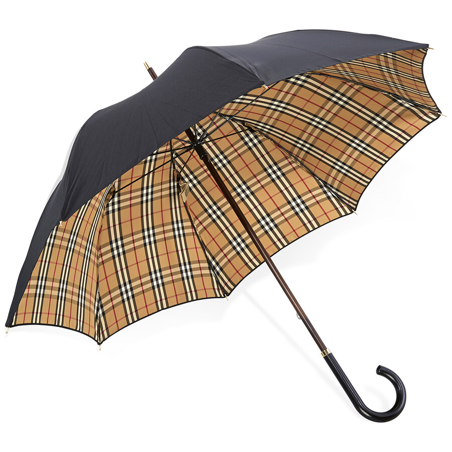Burberry check lined walking umbrella clearance