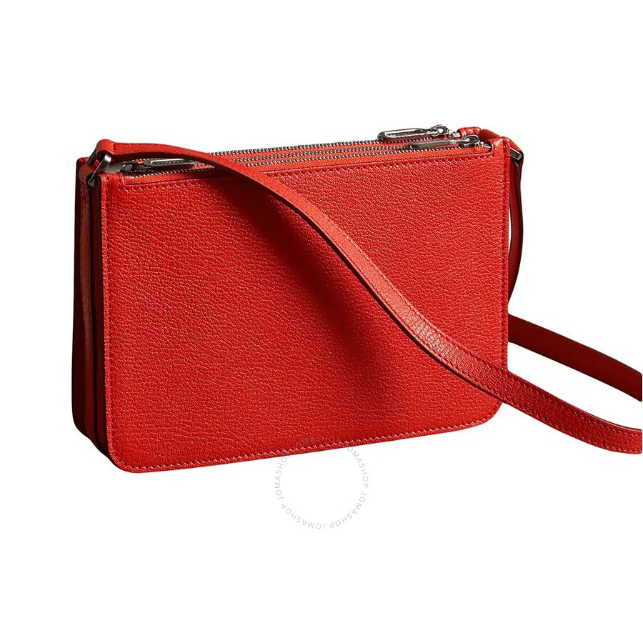Burberry Bright Red Triple Zip Crossbody Bag 4076653 5045554661432