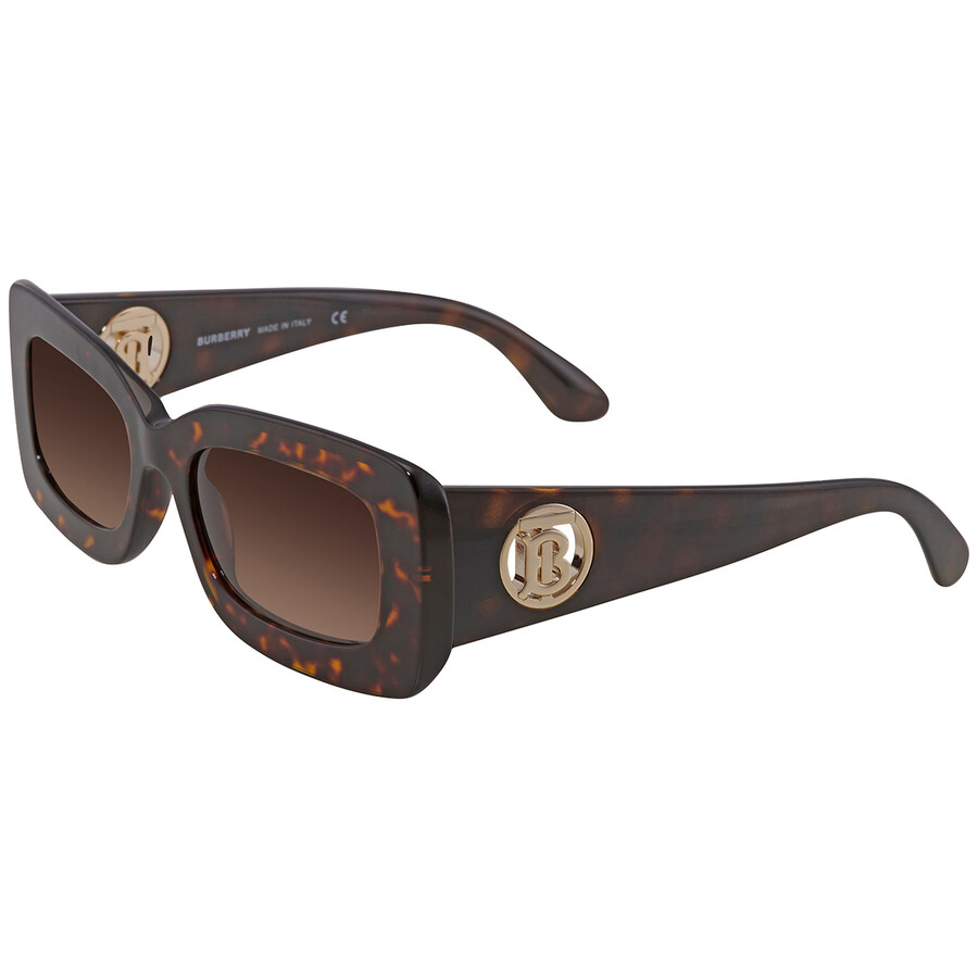 Burberry Brown Gradient Rectangular Ladies Sunglasses BE4343 300213 52