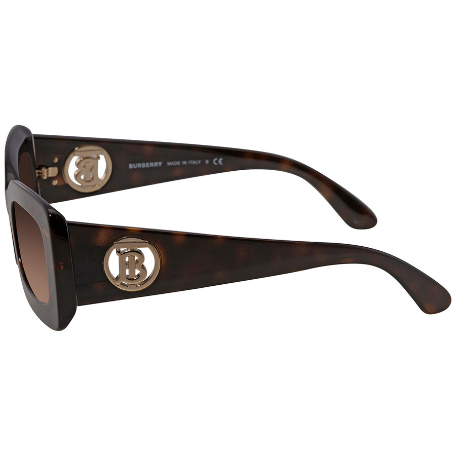 Burberry Brown Gradient Rectangular Ladies Sunglasses BE4343 300213 52