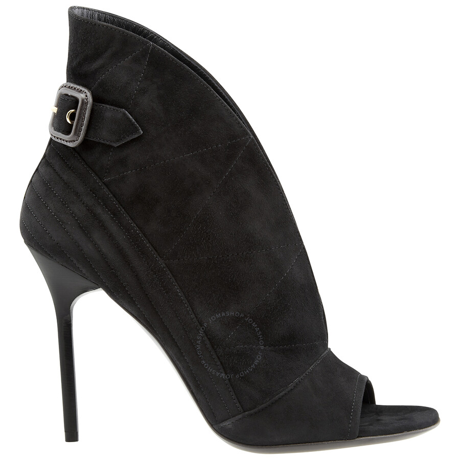 buckle peep toe ankle boot