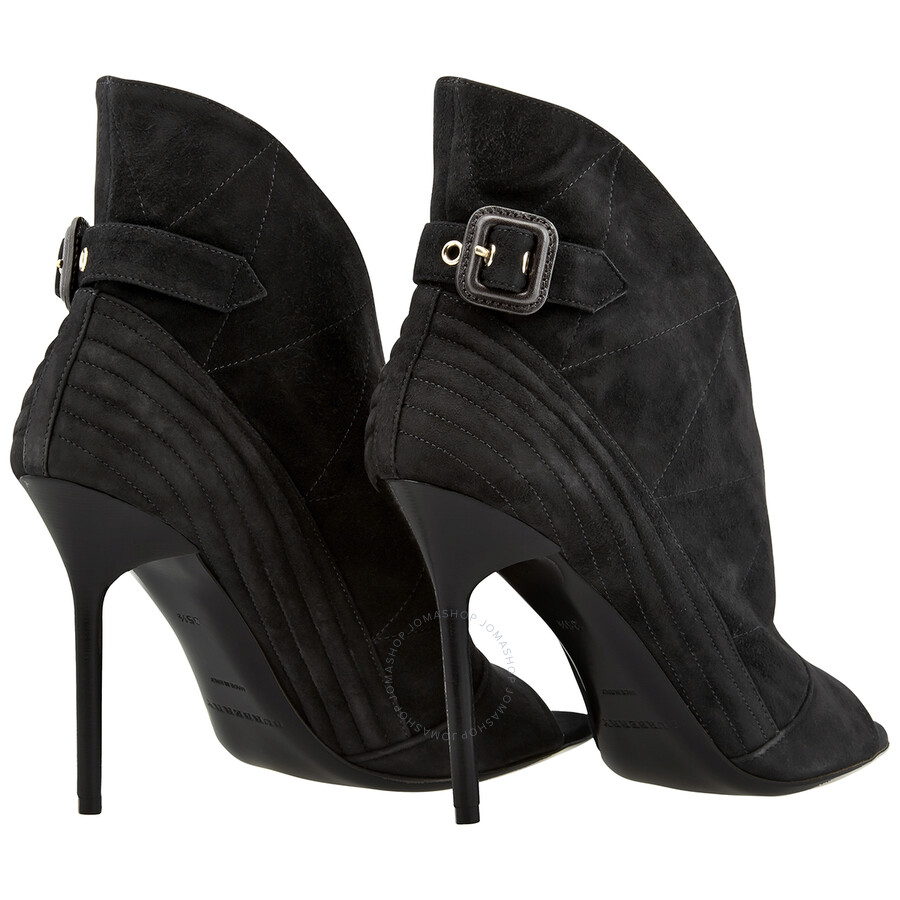 buckle peep toe ankle boot