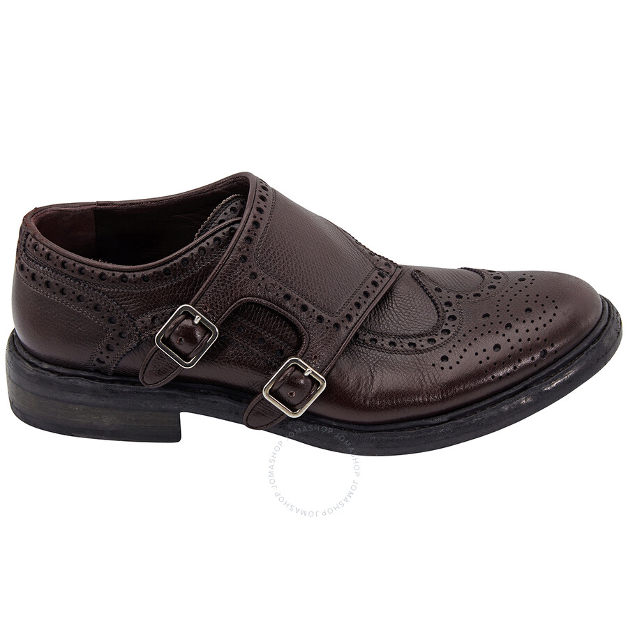 Burberry Burgundy Red Textured Leather Monk Shoes 8000313 Burberry Burgundy Red Textured Leather Monk Shoes 8000313