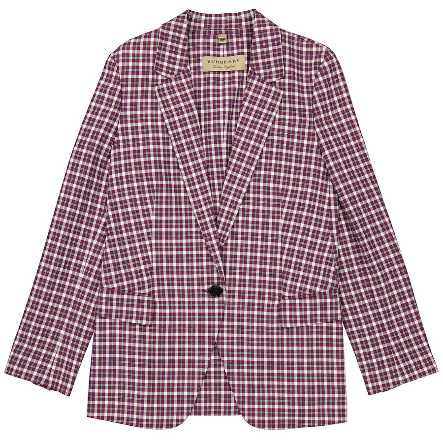burberry check blazer