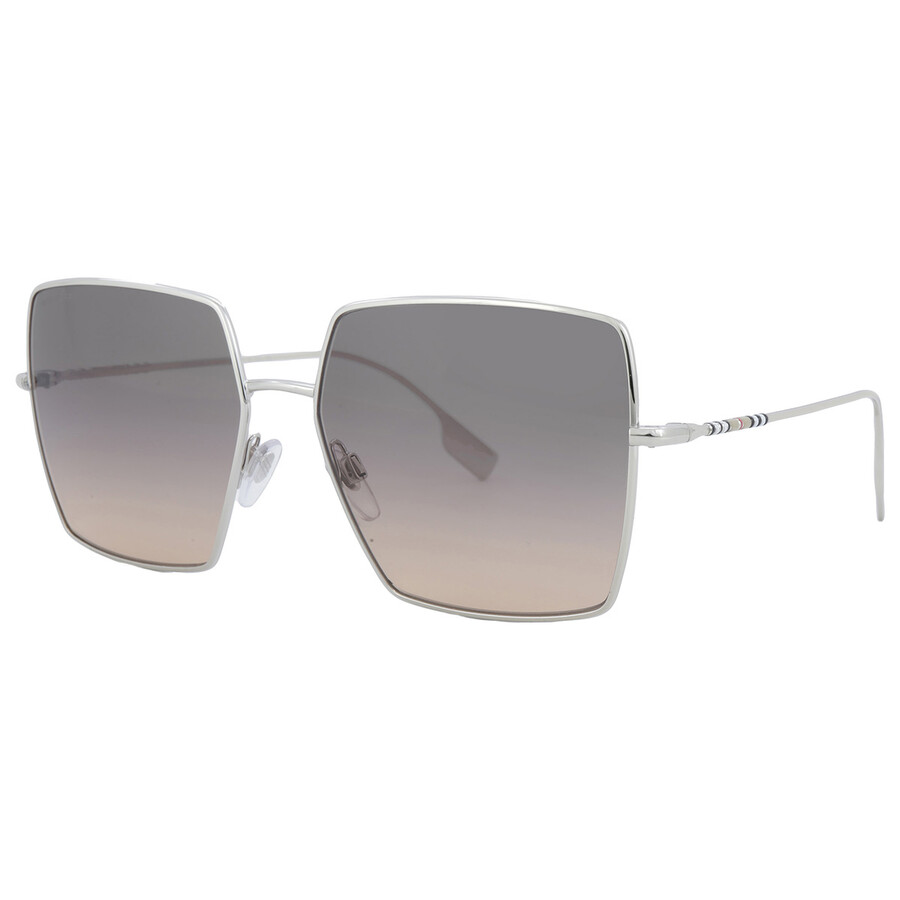 Burberry Daphne Light Brown Gradient Grey Square Ladies Sunglasses BE3133 1005G9 58