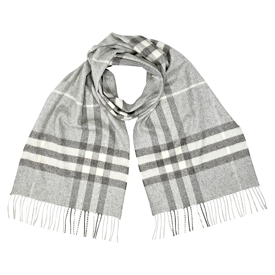 burberry white cashmere scarf